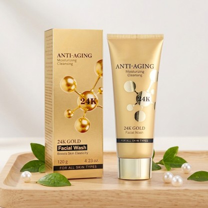 24K Gold Peptide Facial Cleanser Deep Clean Moisturize Improve Elasticity 24K Gold Peptide Facial Cleanser Deep Clean Moisturize Improve Elasticity