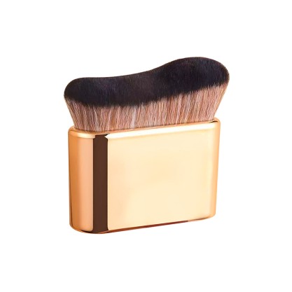Vegan Luxury Makeup Brush Portable Durable Shiny Gold Body Foundation Brush